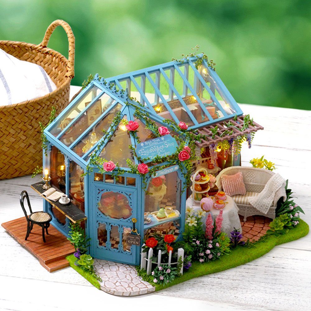 Cute Room 3D-Puzzle 3D-Puzzle DIY Miniaturhaus Puppenhaus Rosengarten, Puzz günstig online kaufen