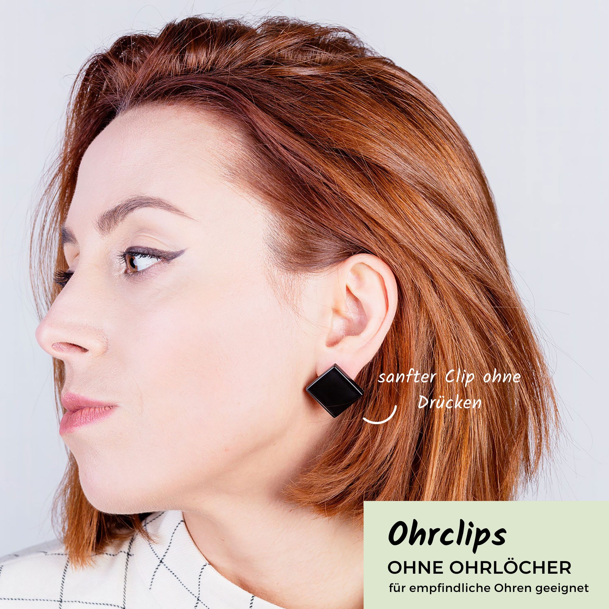 ALEXASCHA Paar Ohrclips Geometrische Statement Clip Ohrringe ohne Ohrlöcher & ohne drücken