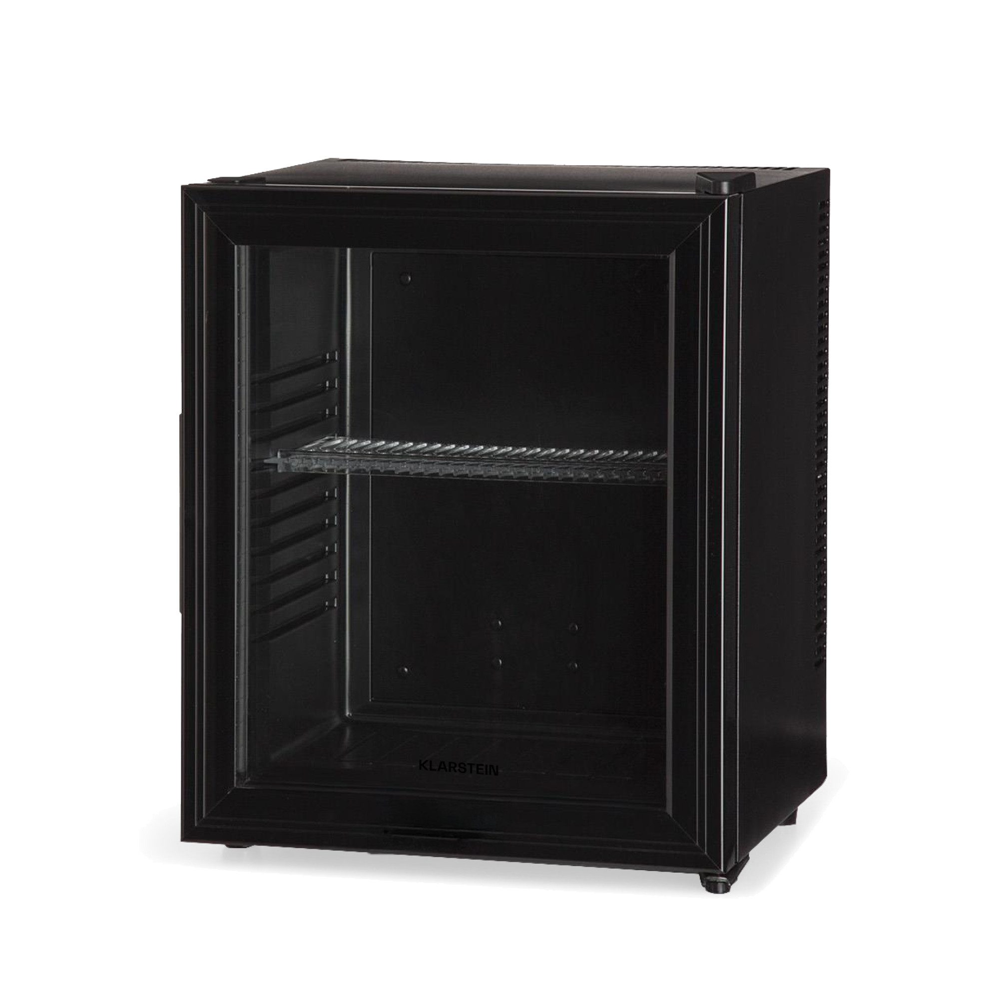 Klarstein Table Top Kühlschrank Brooklyn 24 Mini-Kühlschrank 23L Glastür LED 12-18°C versetzbar 10032778, 47.5 cm hoch, 38 cm breit, Hausbar Minikühlschrank ohne Gefrierfach Glastür klein Kühlschrank