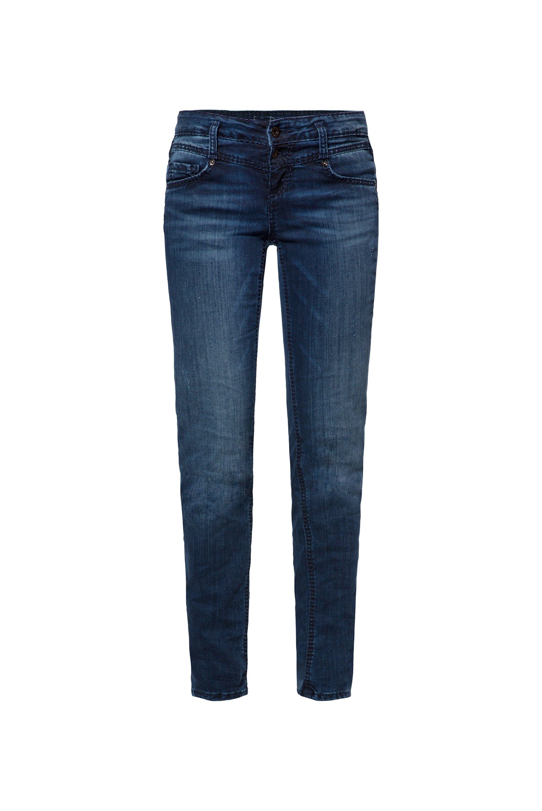 SOCCX Slim-fit-Jeans Knöpfen mit zwei Bund am