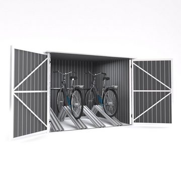 HATTORO Garage, Fahrradgarage, Fahrradbox, Bikebox, stabil, Grau