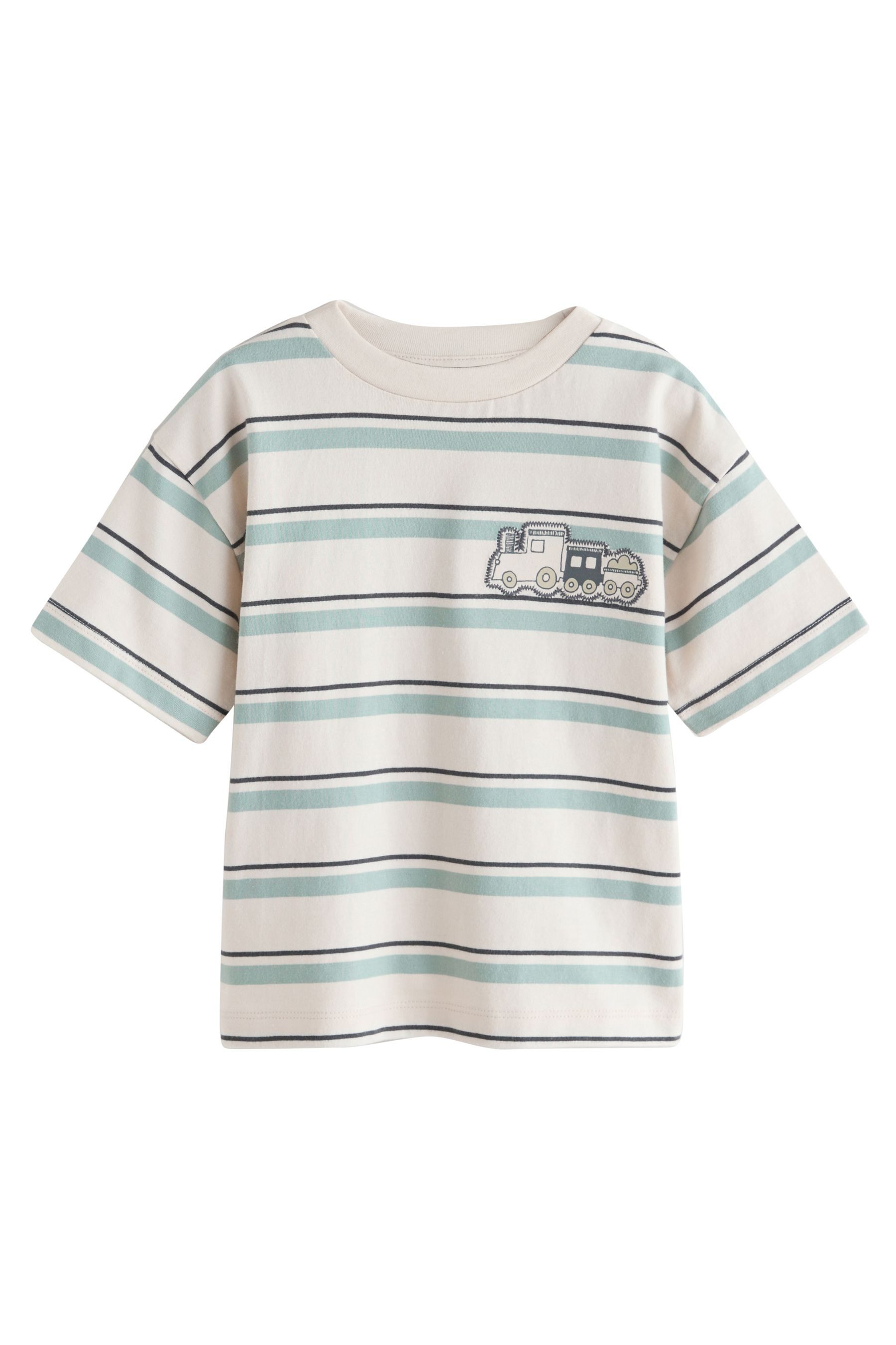 T-Shirt Kurzärmliges T-Shirt mit Streifen