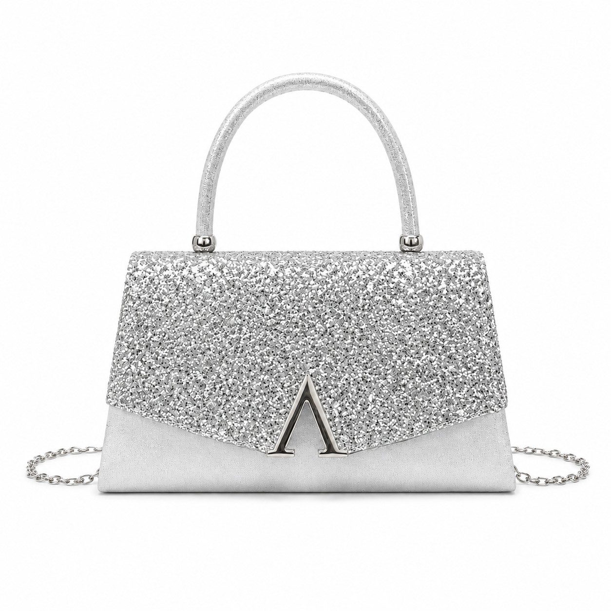 nsihing Clutch Damen Clutch, Glitzer Abendtasche mit Abnehmbarer Kette, Elegante Partytasche für Hochzeit, Ball & Cocktail Veranstaltungen