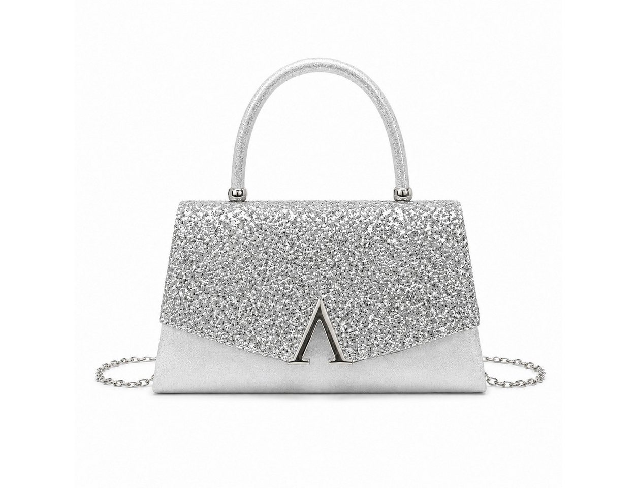 nsihing Clutch Damen Clutch, Glitzer Abendtasche mit Abnehmbarer Kette, Elegante Partytasche für Hochzeit, Ball & Cocktail Veranstaltungen