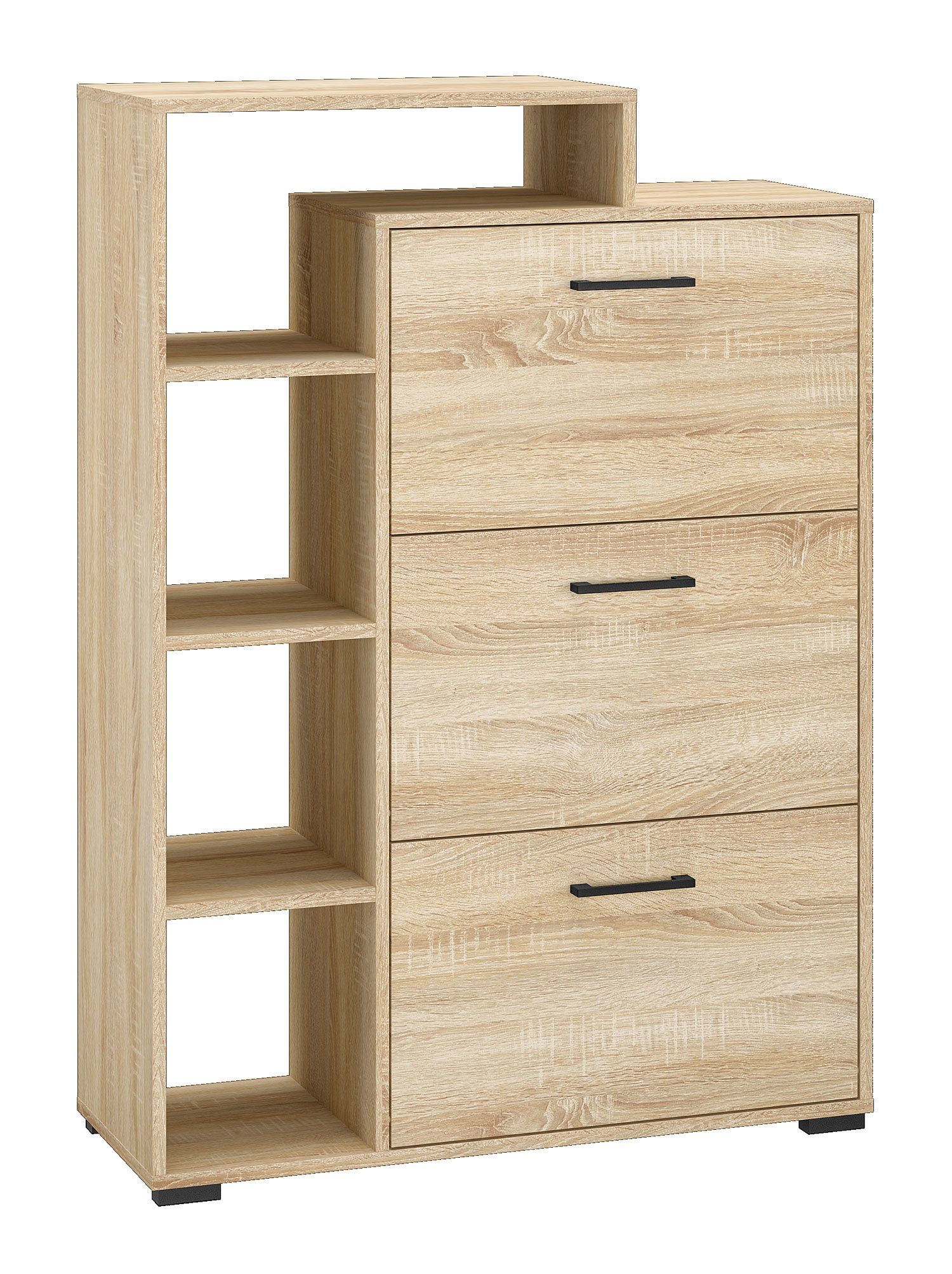 Feldmann-Wohnen Schuhschrank Caro (1-St., 1-teilig) 90cm sonoma Eiche hell