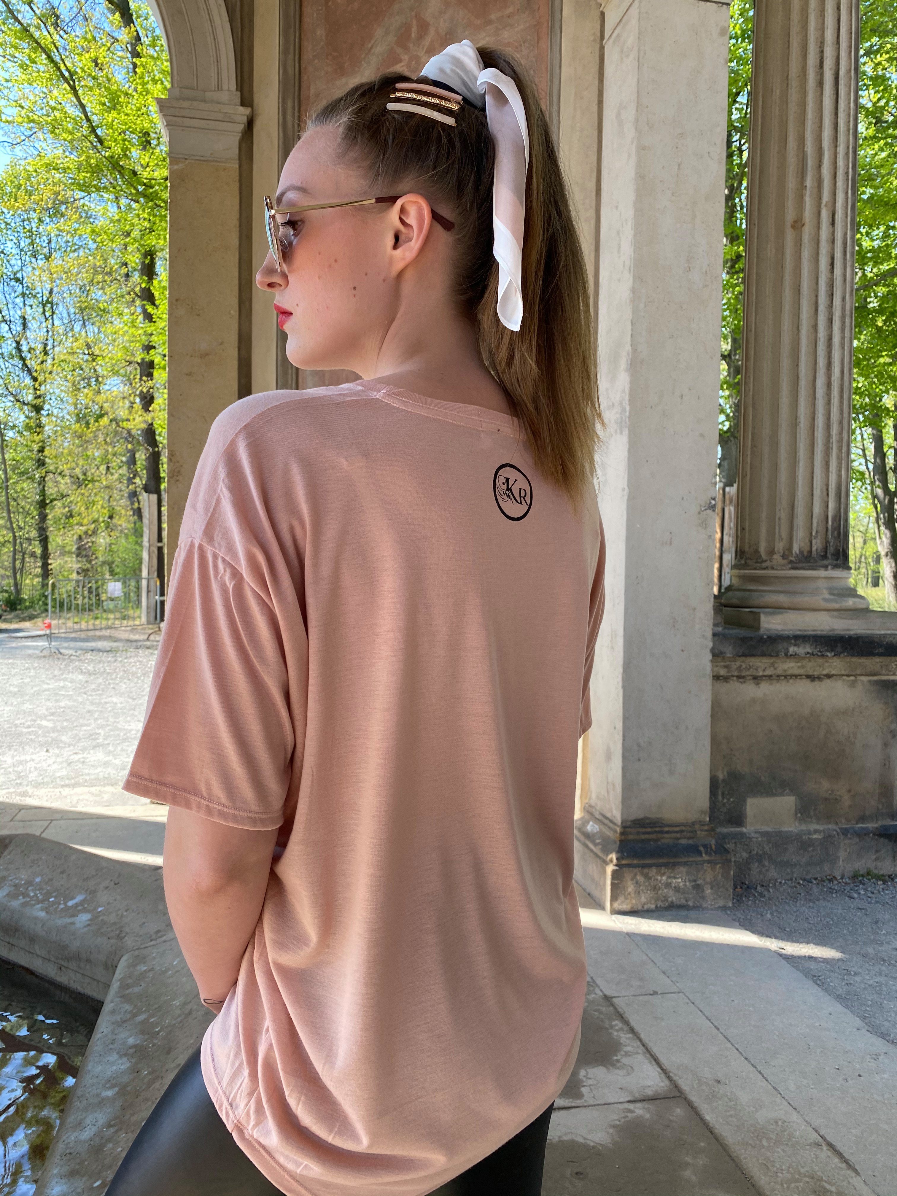 KR-Industries Fledermausshirt Shirt Morganit modische Applikationen