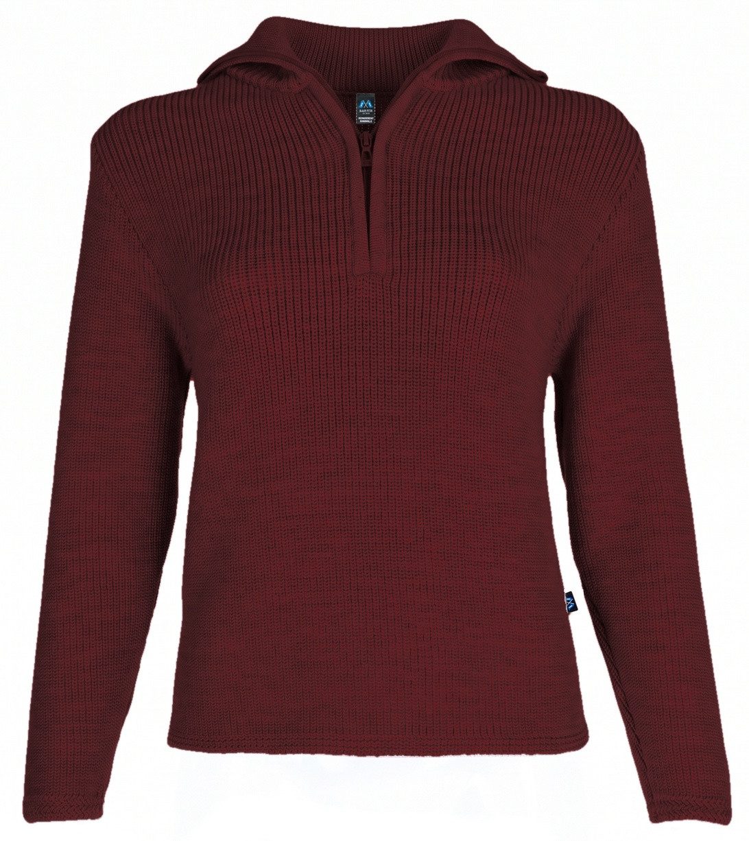 Blauer Peter Troyer für Damen aus Merino mit Reißverschluß