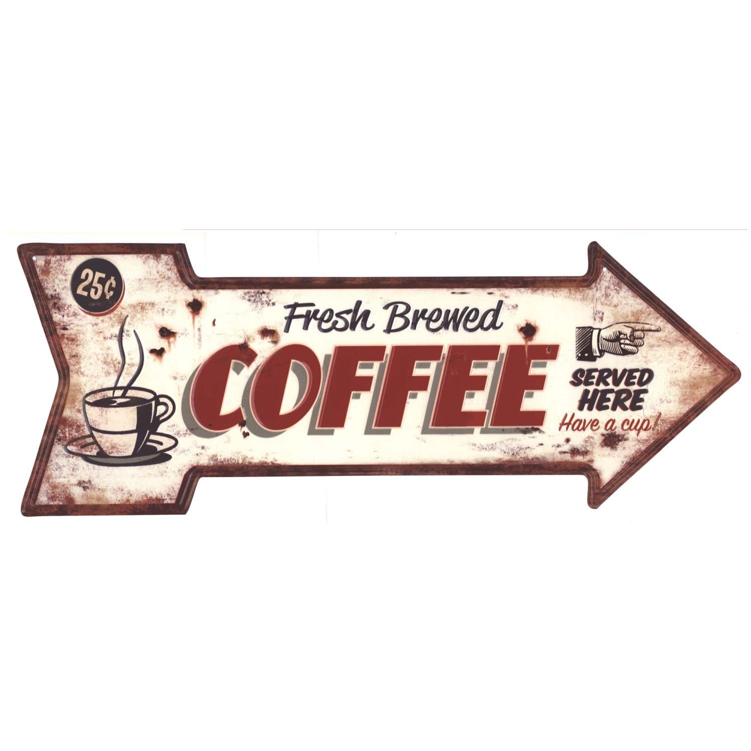 Moritz Metallschild Blechschild Fresh Brewed Coffee, (Einzeln), 20 x 25cm V günstig online kaufen