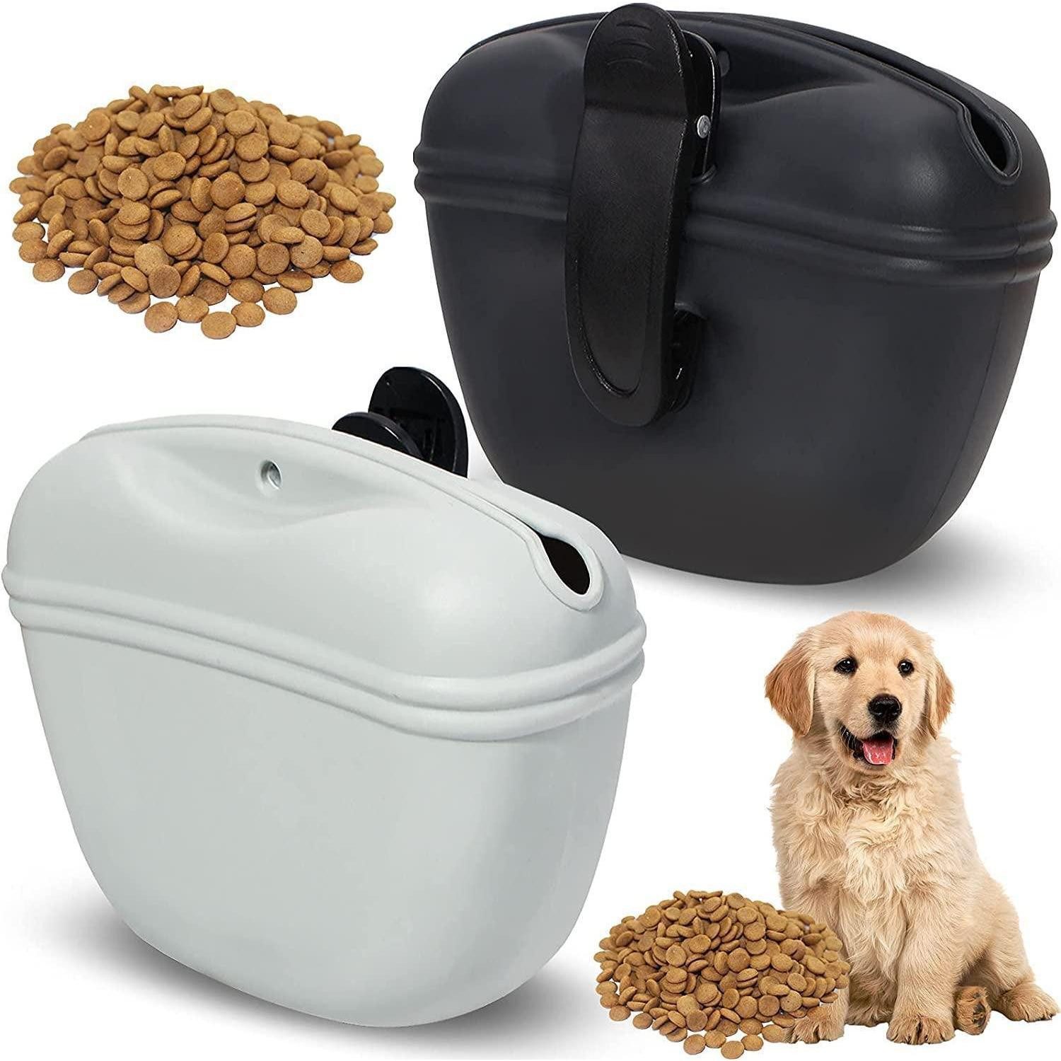LuxusKollektion Leckerlibeutel Leckerlibeutel Hund Silikon 2er Schwarz/Grau