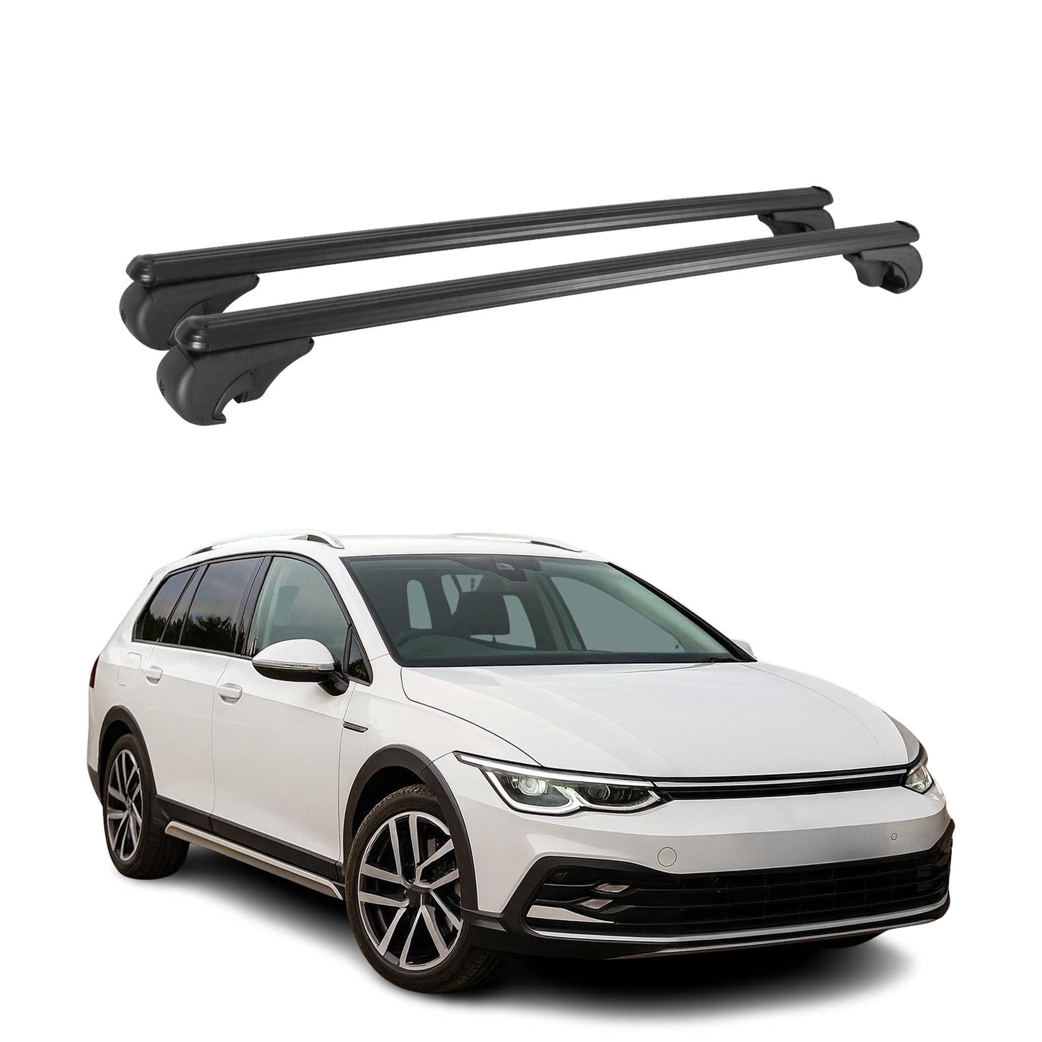 OMAC Dachträger für VW Golf Variant 2020-2025 Gepäckträger Grundträger Alu Schwarz 2x (2-St), Wasserbeständig,Abnehmbar,Multifunktional,Leichtgewichtig