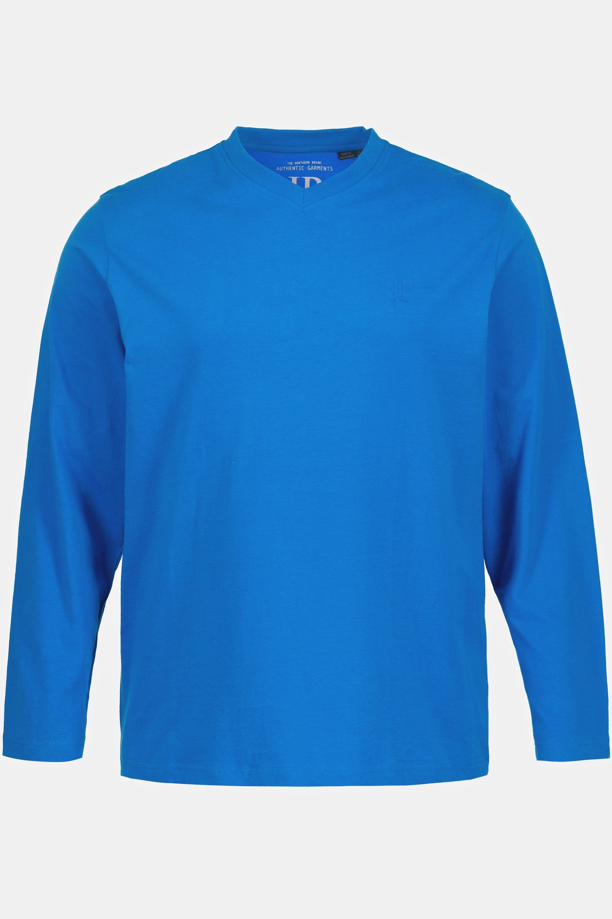 Langarm T-Shirt 8 bis XL T-Shirt JP1880 V-Ausschnitt lapisblau