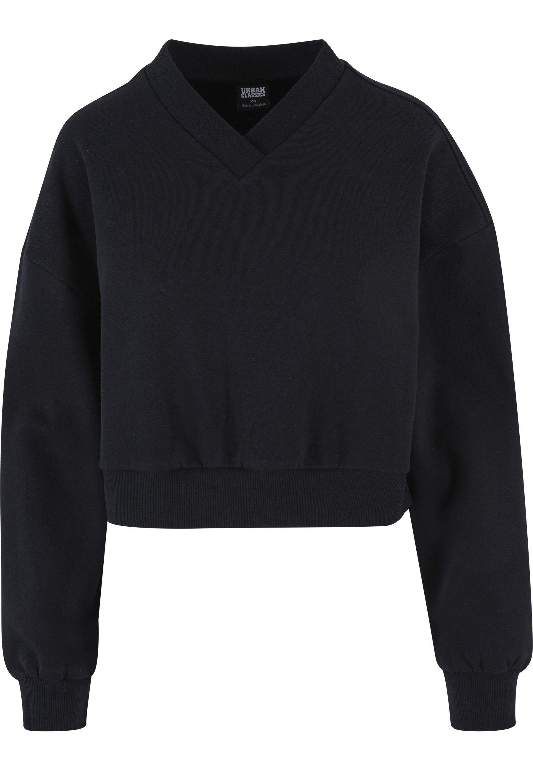 URBAN CLASSICS Sweater Urban Classics Damen Ladies Cropped V-Neck