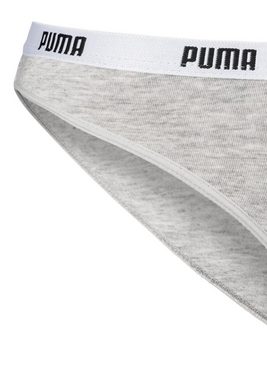 PUMA Bikinislip Iconic (Packung, 2-St) mit schmalem Logo-Webbündchen