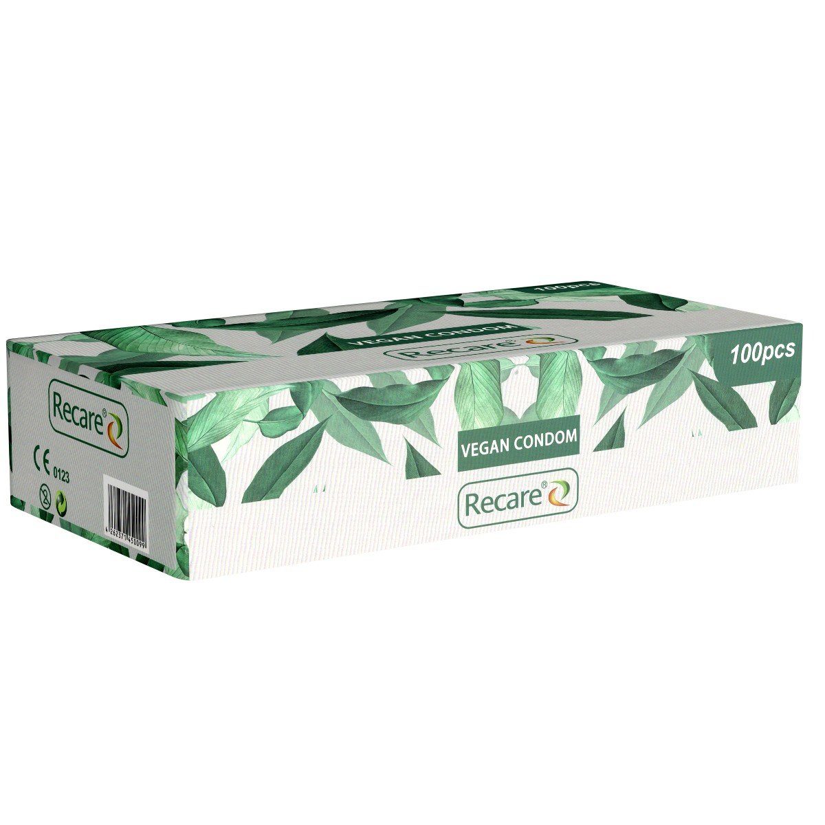 Recare Kondome Vegan Condom - vegane Kondome Packung mit, 100 St., Kondome ohne Tierleid und tierische Inhaltsstoffe