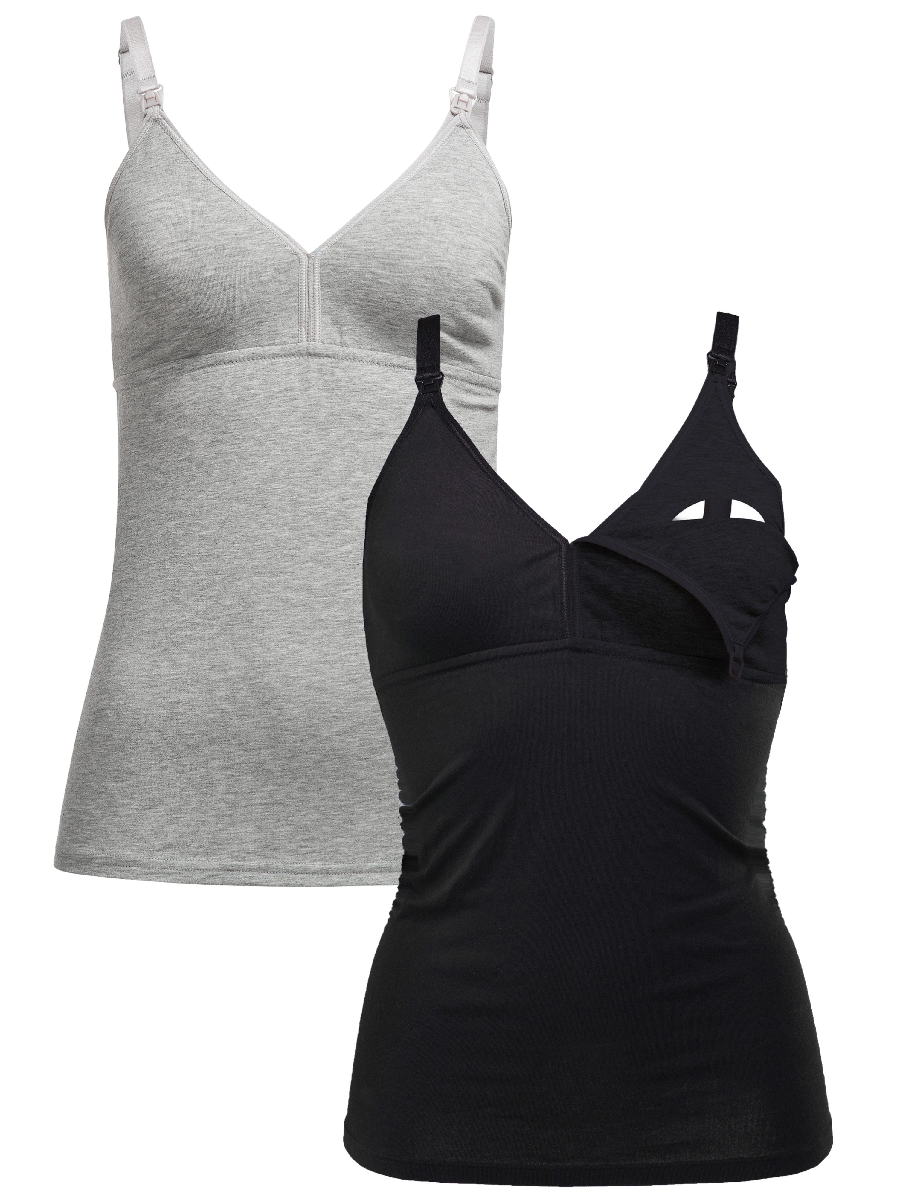 Herzmutter Stilltop Baumwoll-Mix - Stilloberteil - Stillfunktion (Packung, 2-tlg)