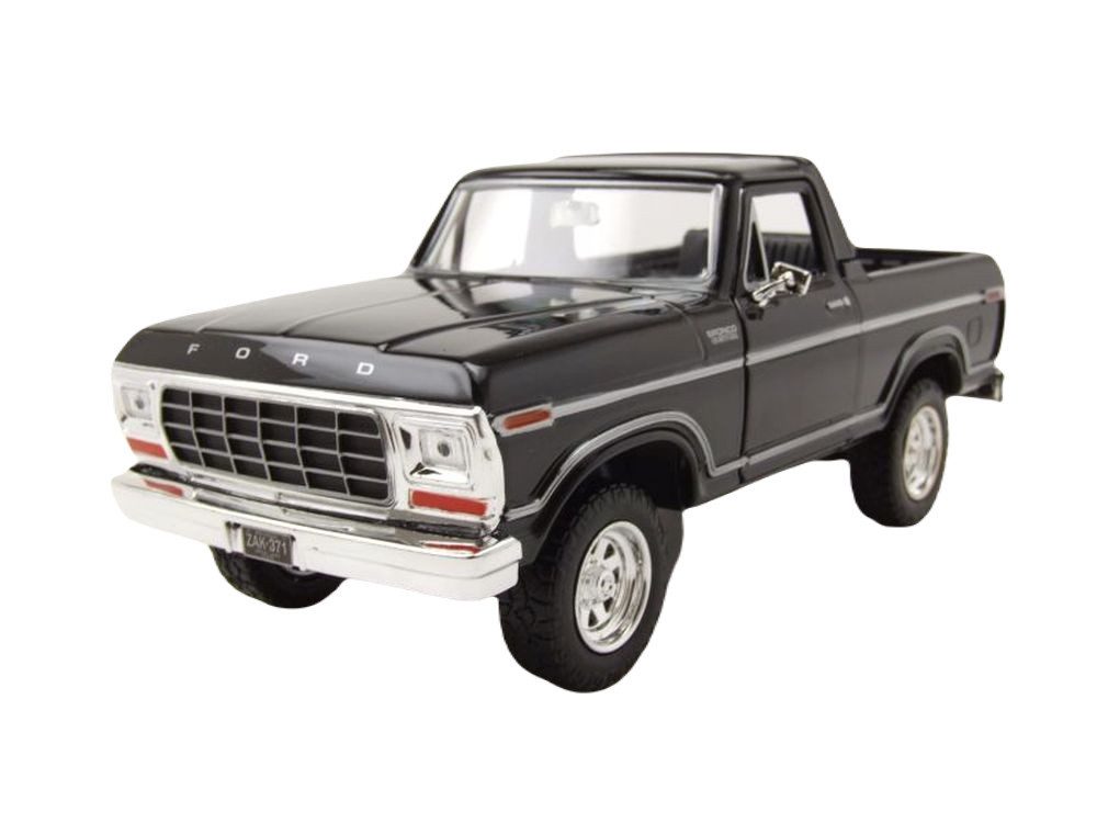 Motormax Modellauto Ford Bronco Pick Up 1978 schwarz, Maßstab 1:24