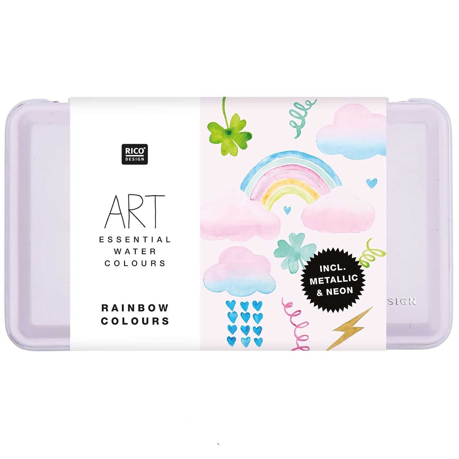 Rico Design Kreativset Essential Water Colours Aquarell, 12x1/2, (Aquarellkasten, 12-tlg., 12x1/2 Näpfchen)