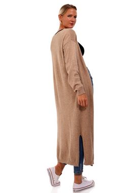YC Fashion & Style Cardigan Long Cardigan Strickmantel aus Feinstrick One Size (1-tlg) casual