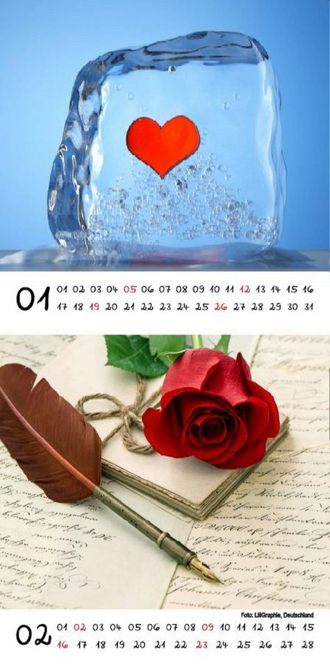 Thumbnail - Seelenzauber Tischkalender Liebeszauber Kalender für 2025 Format 10cm x 10cm Liebe