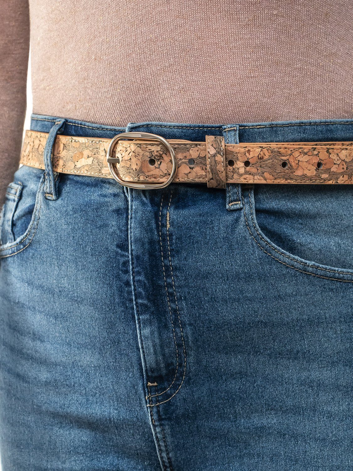 Simaru Gürtelriemen Bahia aus Kork 25mm breit, Leicht, Veganer gürtel mit G günstig online kaufen