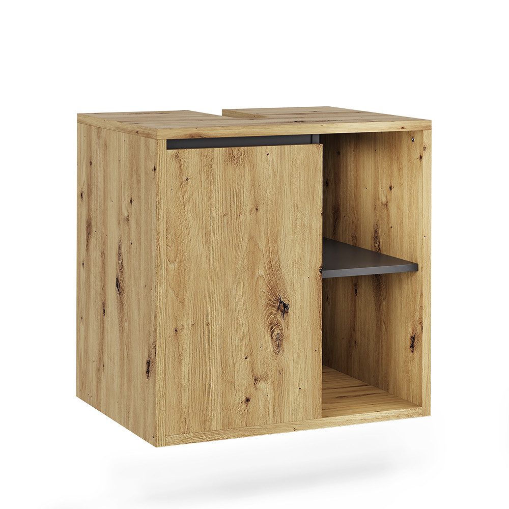 Vicco Waschbeckenunterschrank Viola, Artisan/Grau, 60 x 60 cm mit offenen R günstig online kaufen