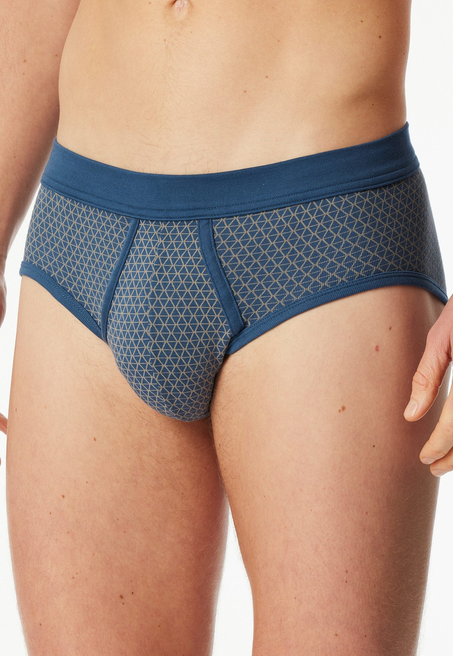 Schiesser Slip Original Classics (2er-Pack) mit kontrastfarbenem Karomuster