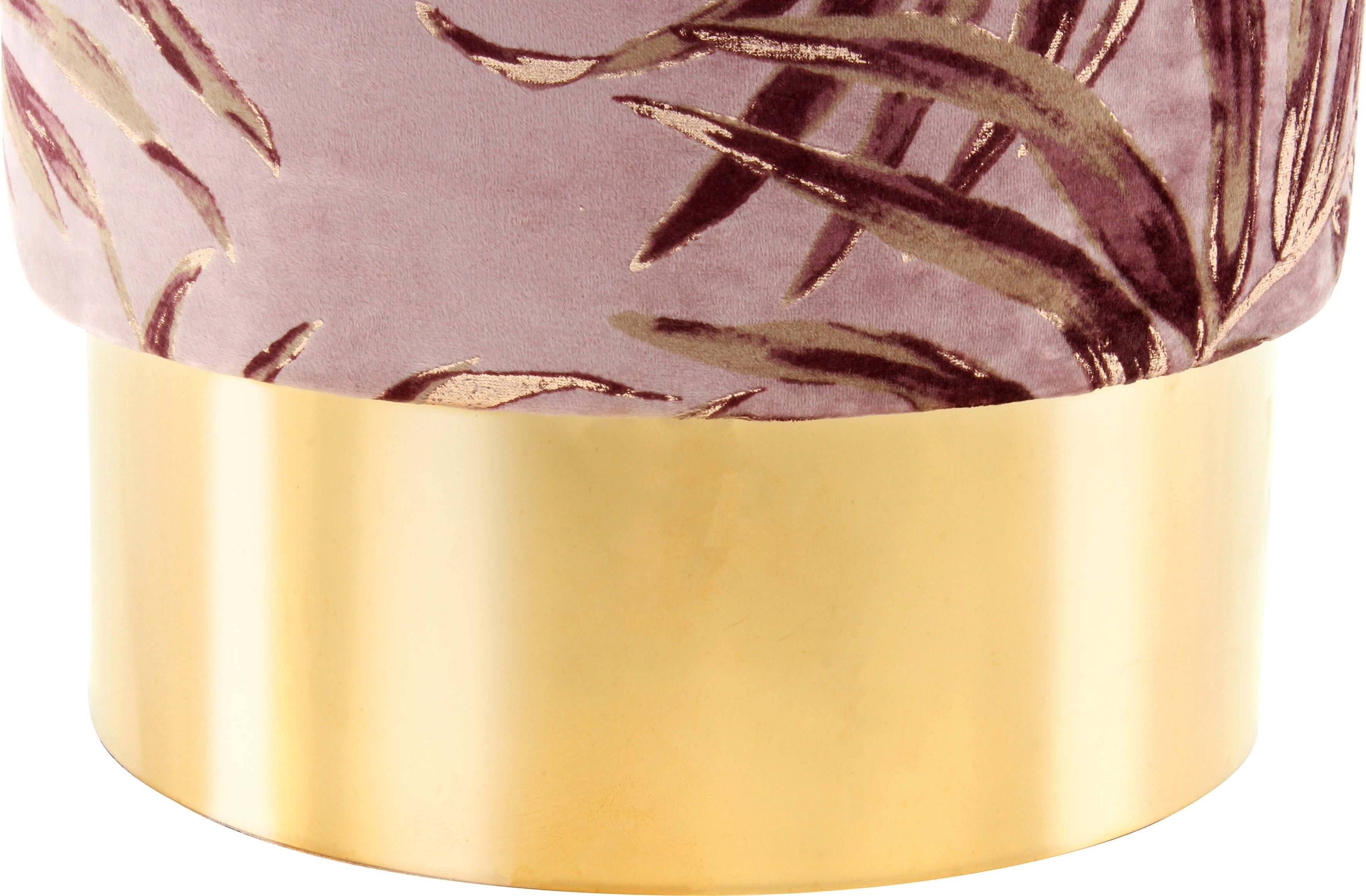 St), einsetzbar (1 225 vielfältig violett/gold | Sitzhocker Gipsy platzsparend, violett/gold facettenreich, Kayoom