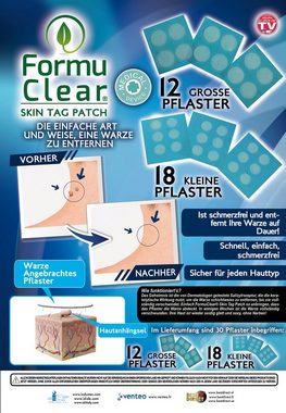 Best Direct® Wundpflaster Formu Clear® Tag Patch (Spar Set, 30 St., 1er oder 2er Pack - 12 große und 18 kleine Pflaster), Warzenpflaster, Warzen-Entferner, schmerzfreie natürliche Behandlung