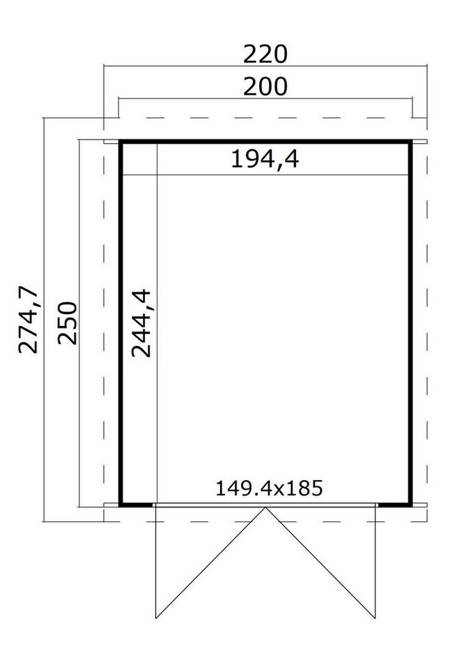 Thumbnail - LASITA MAJA Gartenhaus Zambezi 2, BxT: 220x245 cm