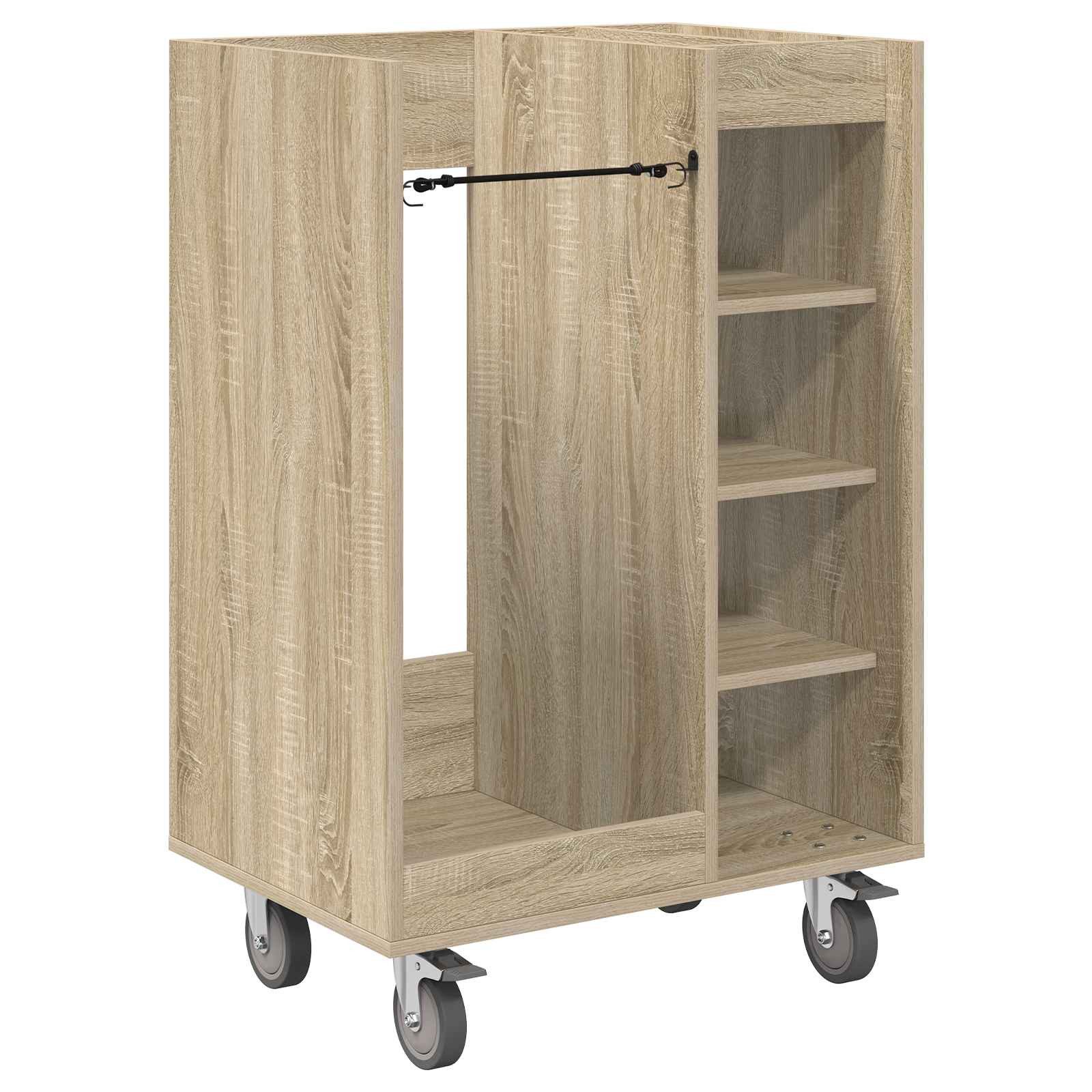 vidaXL Garderoben-Set 65 x 45 x 98 cm Golf Schrank Mit Rad Uni Sonoma-Eiche 65x45x98 cm