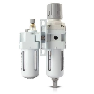 STAHLWERK Druckluftwerkzeug Druckluftwartungseinheit WE-10 ST für Kompressoren, (Packung, 1-St), Wasserabscheider mit Öler bis 10,5 bar für Druckluftkompressoren