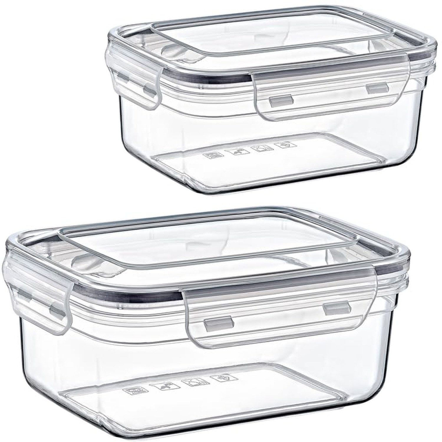 Centi Vorratsdose Vorratsdose luftdicht mit Clickverschluss 2er-Set, Kunststoff, (2er-Set)