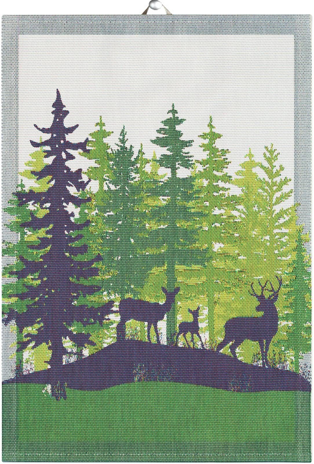 Ekelund Geschirrtuch Küchenhandtuch Rådjur 35x50 cm, (1-tlg., 1 x Geschirrtuch), Pixel gewebt (6-farbig)
