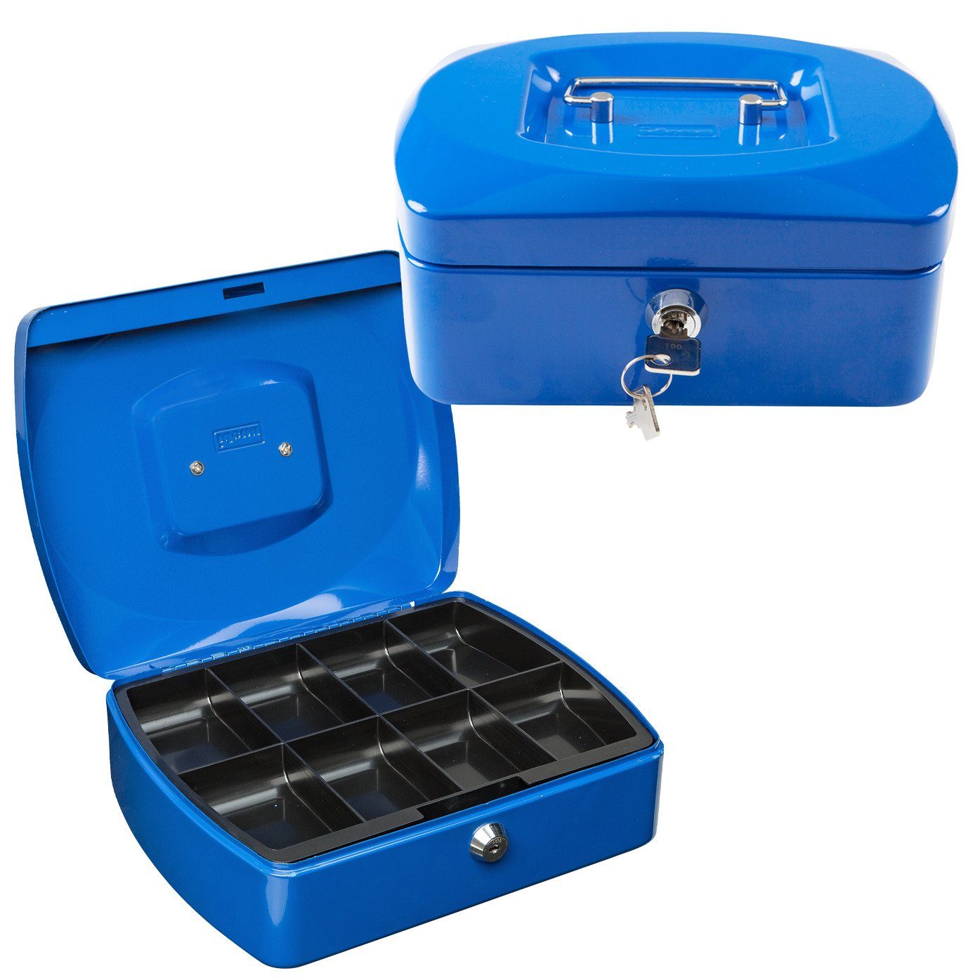 Idena Spardose Idena 50030 - Geldkassette 8", Größe 205 x 160 x 90 mm, Farbe Blau, 1