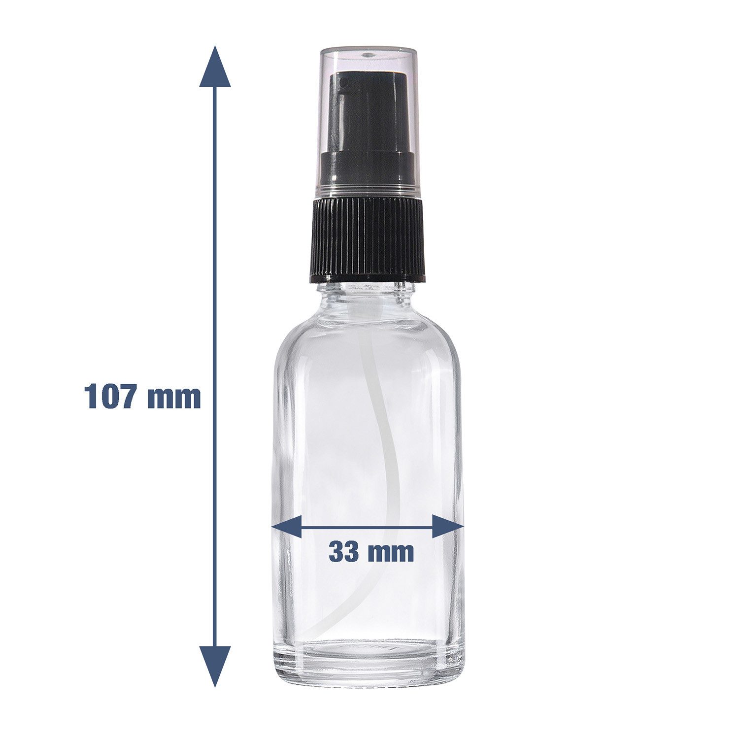 Oputec Seifenspender 10 x 30ml Pumpspender-Flasche, Lotionsflasche, Klarglas – Bild 3 von 4