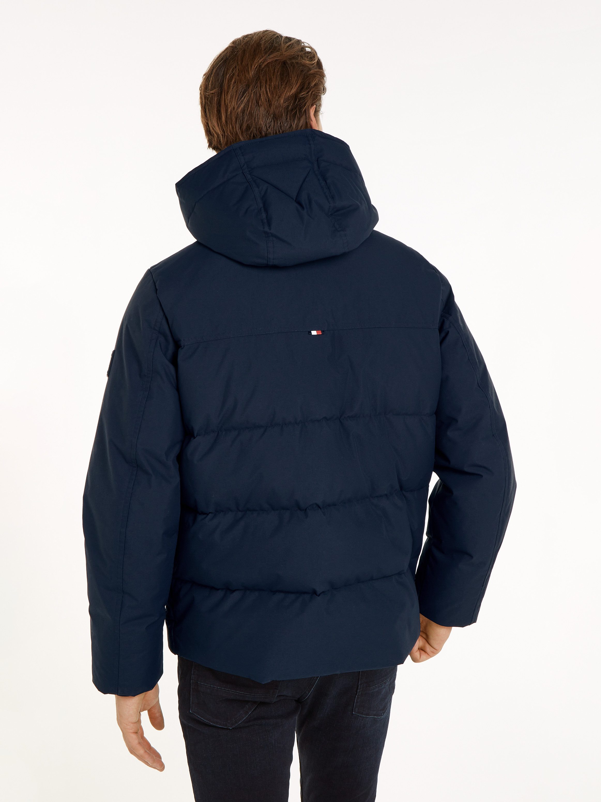 Tommy Hilfiger Parka ROCKIE UTILITY HOODED JACKET Winterjacke, Outdoorjacke Abnehmbare Kapuze mit Kordelzug, 2-Wege-Reiß