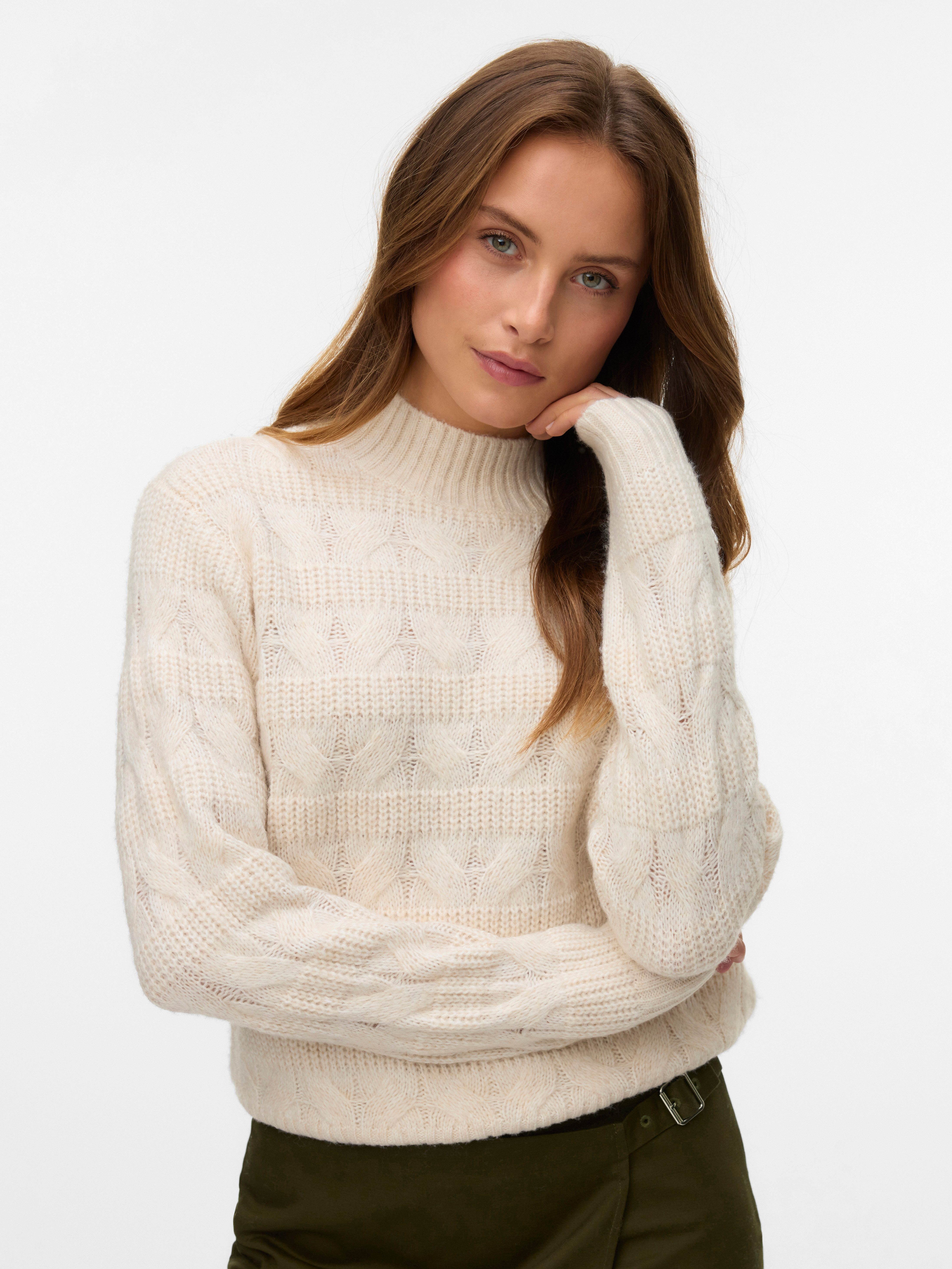 Vero Moda Strickpullover VMVIRGO LS HIGHNECK PULLOVER BF