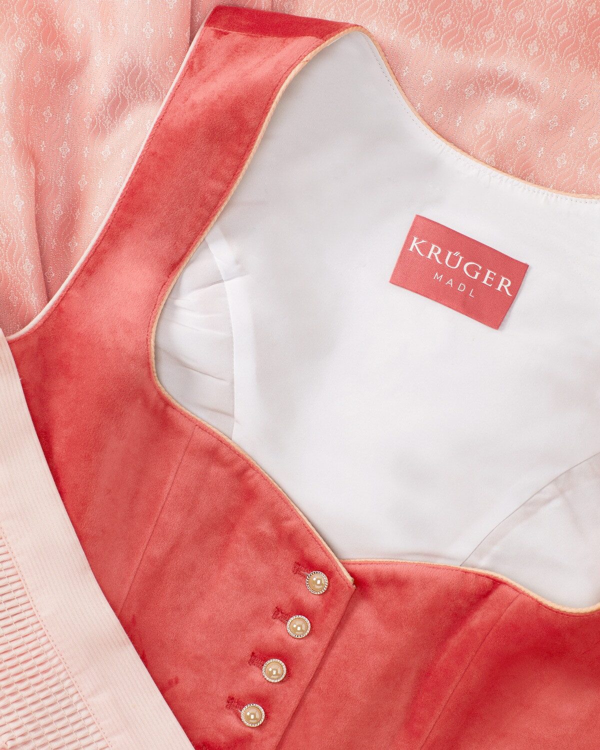 Krüger Madl Dirndl Midi-Samtdirndl Berina