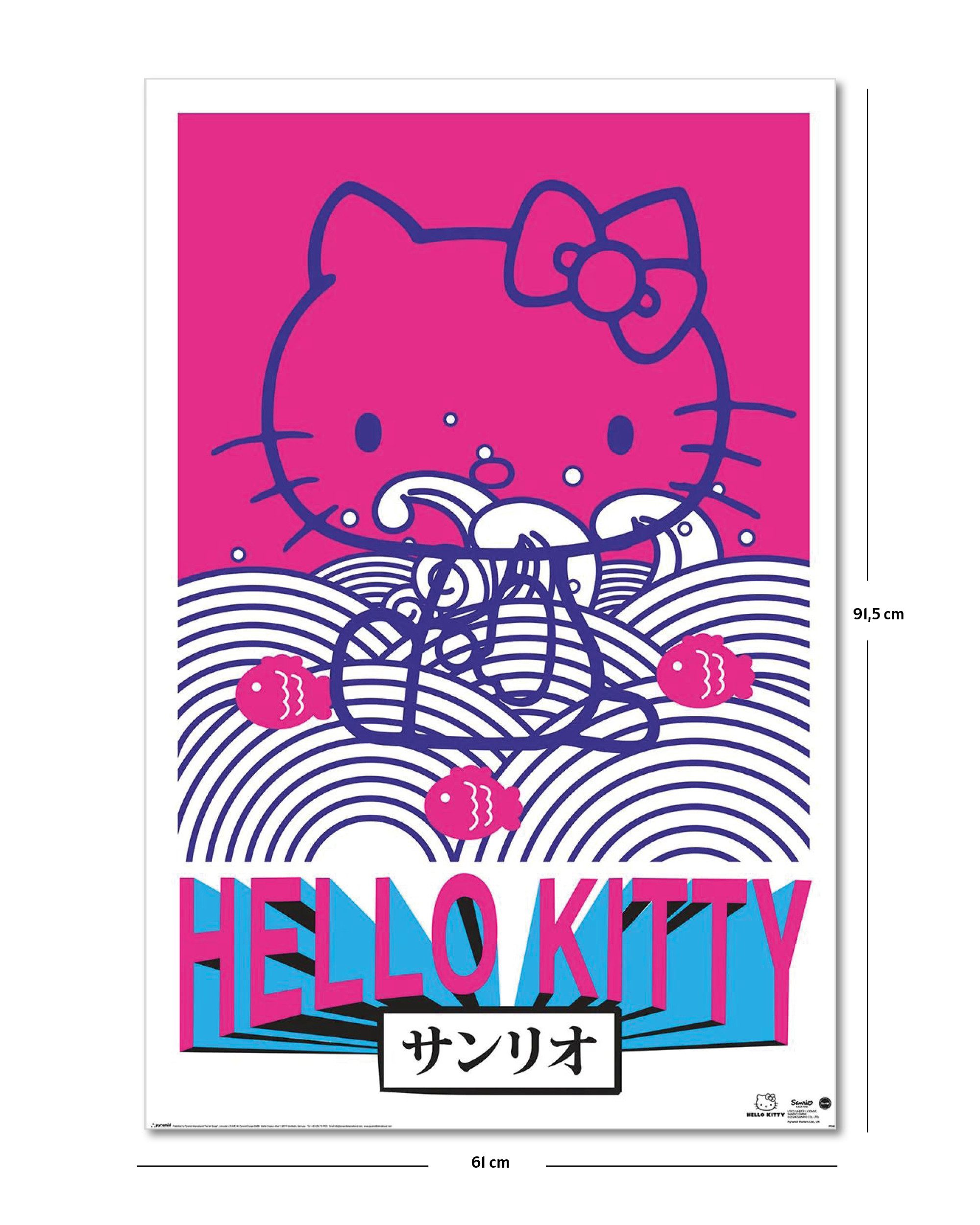 PYRAMID Poster Hello Kitty Poster Tokyo Rebel 61 x 91,5 cm günstig online kaufen