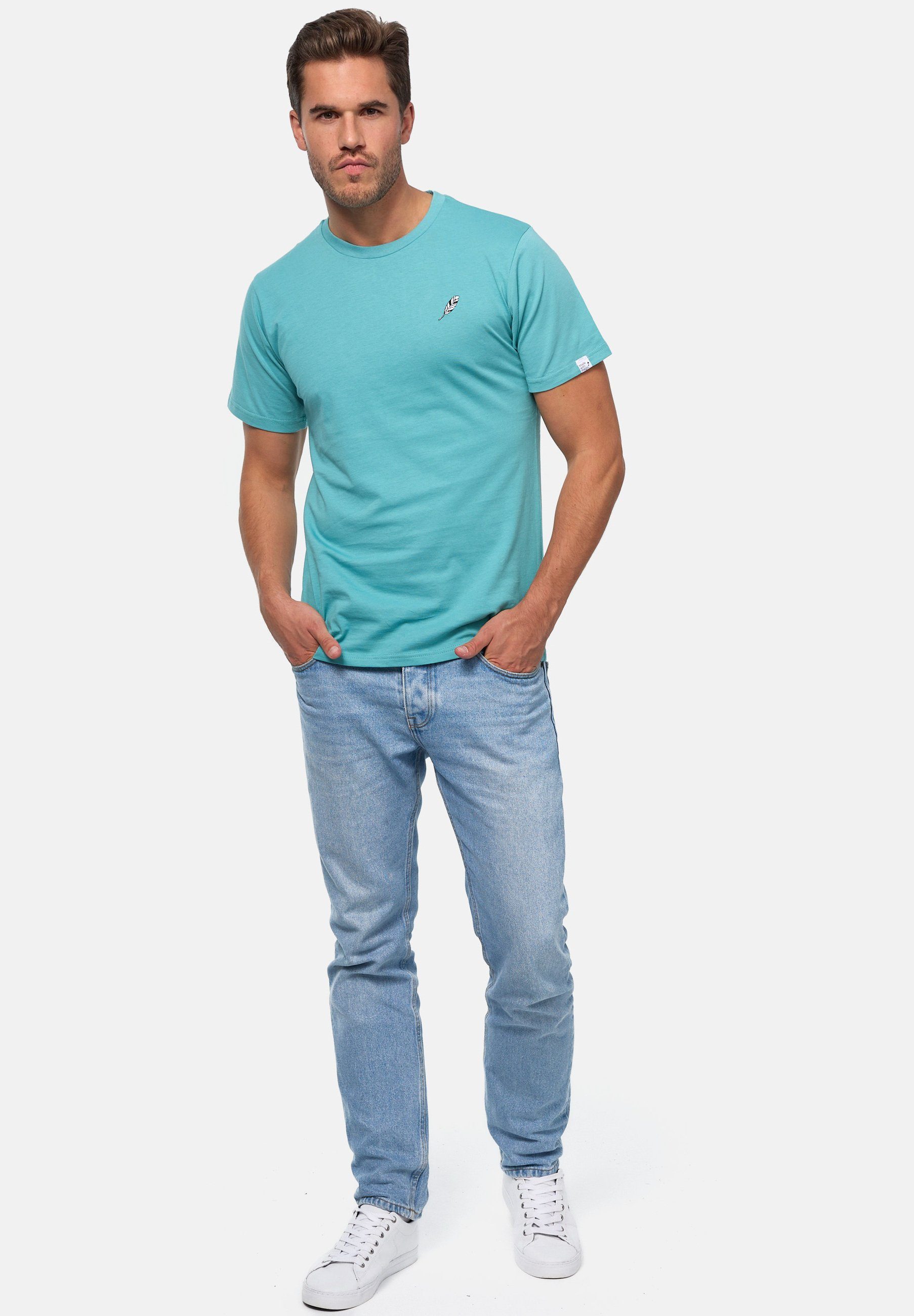 MIKON Bio-Baumwolle Feder Aqua zertifizierte GOTS T-Shirt