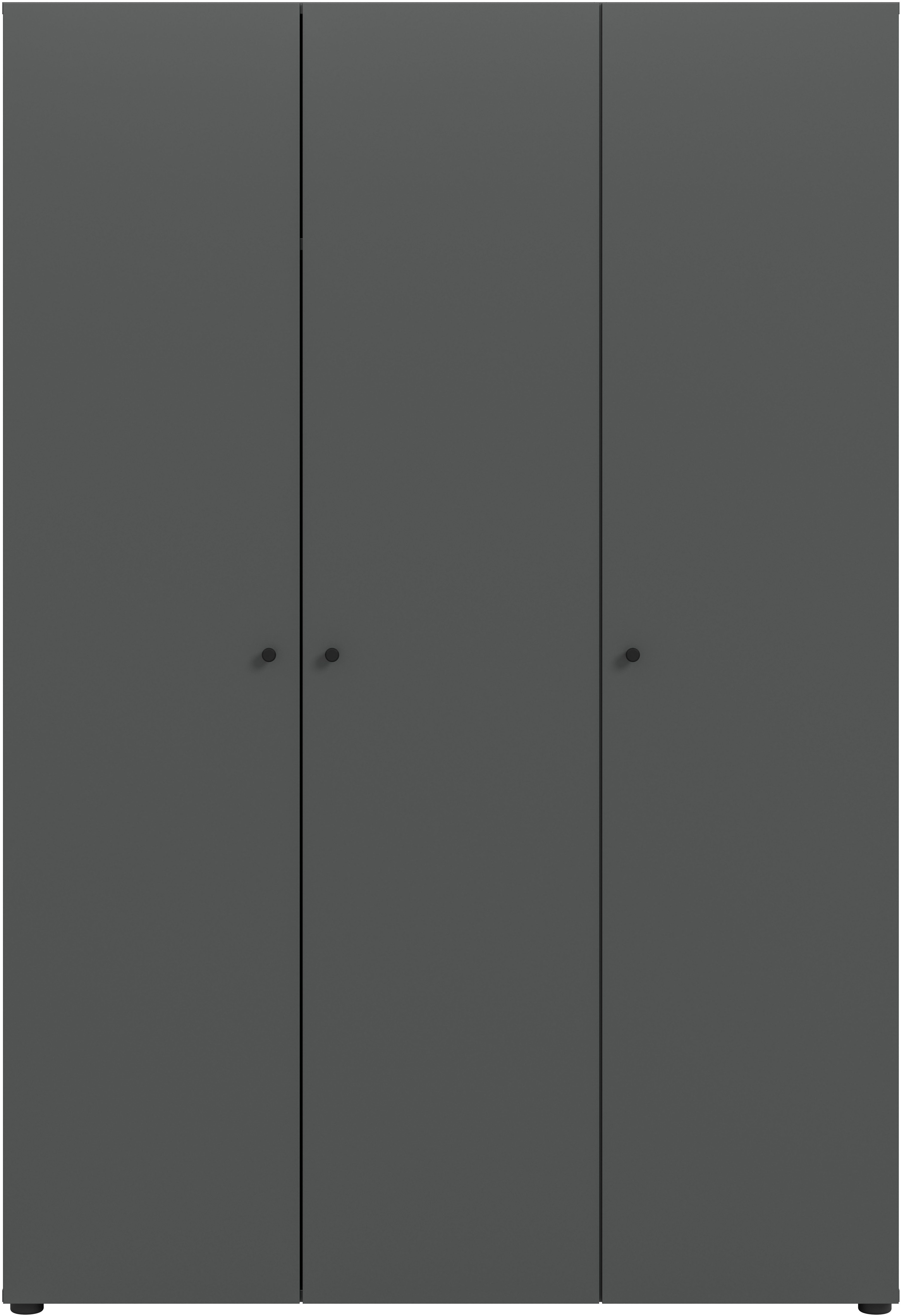 Home affaire Kleiderschrank BILLINGS, TOPSELLER!, Schlafzimmerschrank, Schrank, Garderobenschrank (OTTO BESTSELLER, Garderobe & Schlafzimmer) Breite 130cm, grau, 3-türig, inkl. 1 Kleiderstangen und 4 Ablageböden