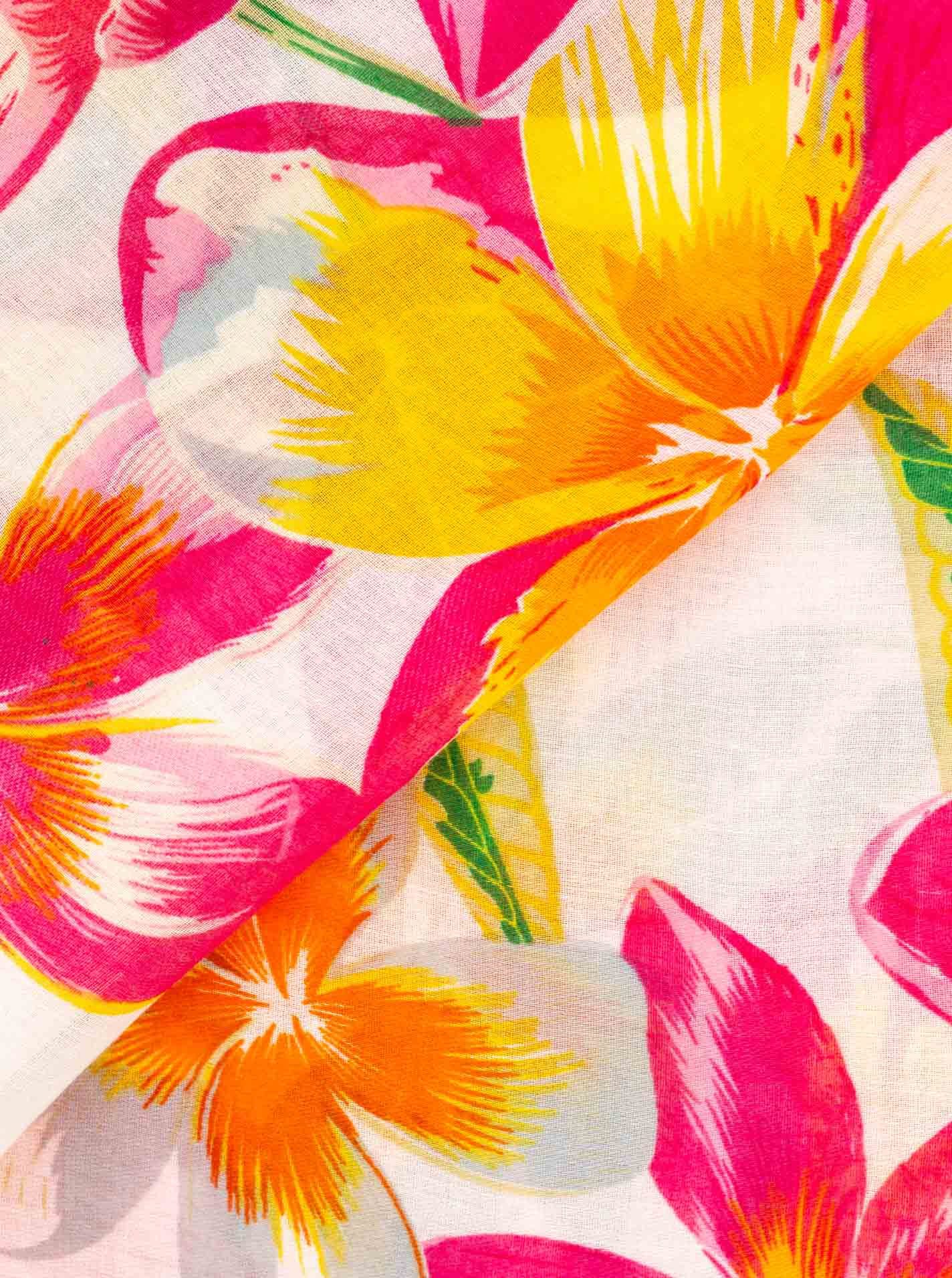 Zwillingsherz Schal "Floral", Blumenmuster, leichter Stoff günstig online kaufen