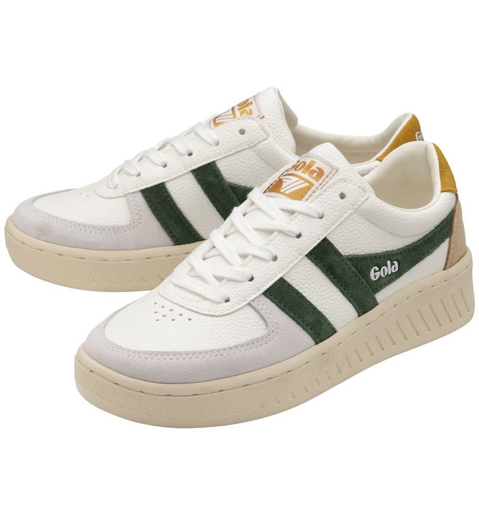 Grandslam Trident weiss/grün/gelb Damen Sneaker