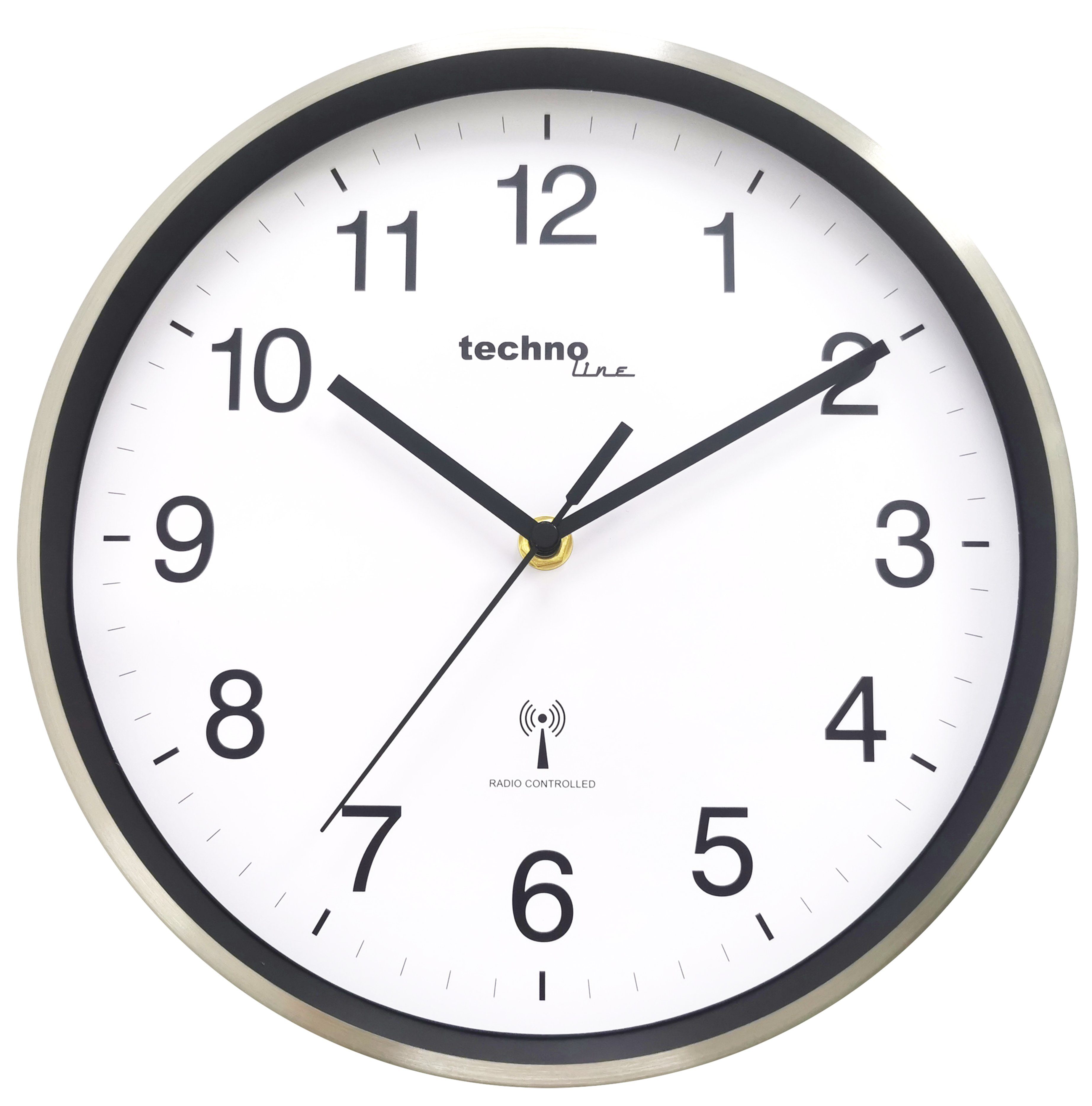 technoline Funkwanduhr WT 8925 (mit Edelstahlrahmen) günstig online kaufen