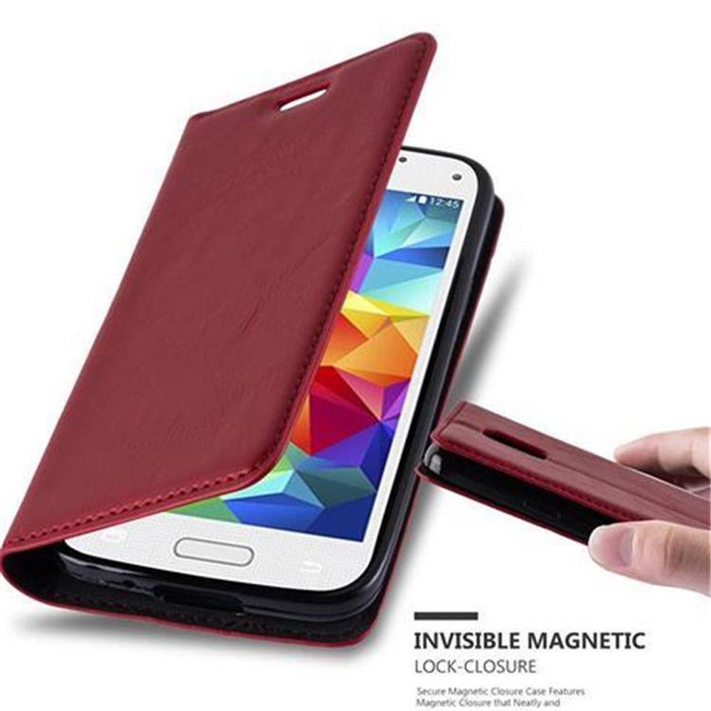 Cadorabo Handyhülle für Samsung Galaxy S5 MINI / S5 MINI DUOS Hülle Samsung Galaxy S5 MINI / S5 MINI DUOS, Hülle Schutzhülle mit Standfunktion, Magnetverschluss und Kartenfach