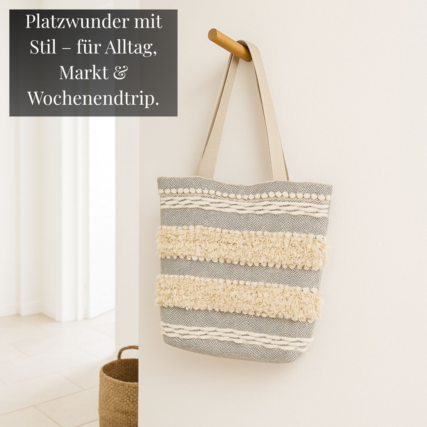 Marrakesch Orient & Mediterran Interior Schultertasche Schultertasche Kalpur Motiv 3 handgefertigt aus Baumwolle, Bunt 40 cm (1-tlg), Handarbeit – Bild 4 von 5