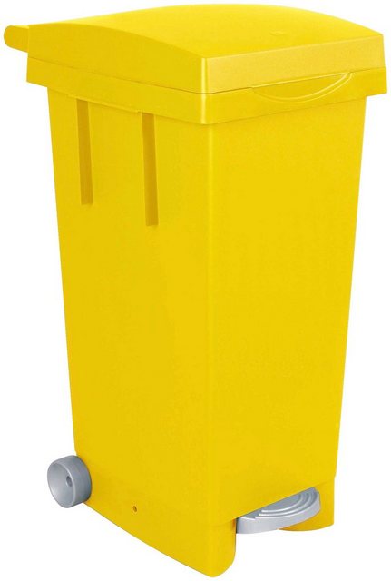 Mülleimer, BxTxH 370 x 510 x 790 mm, Inhalt 80 Liter, gelb