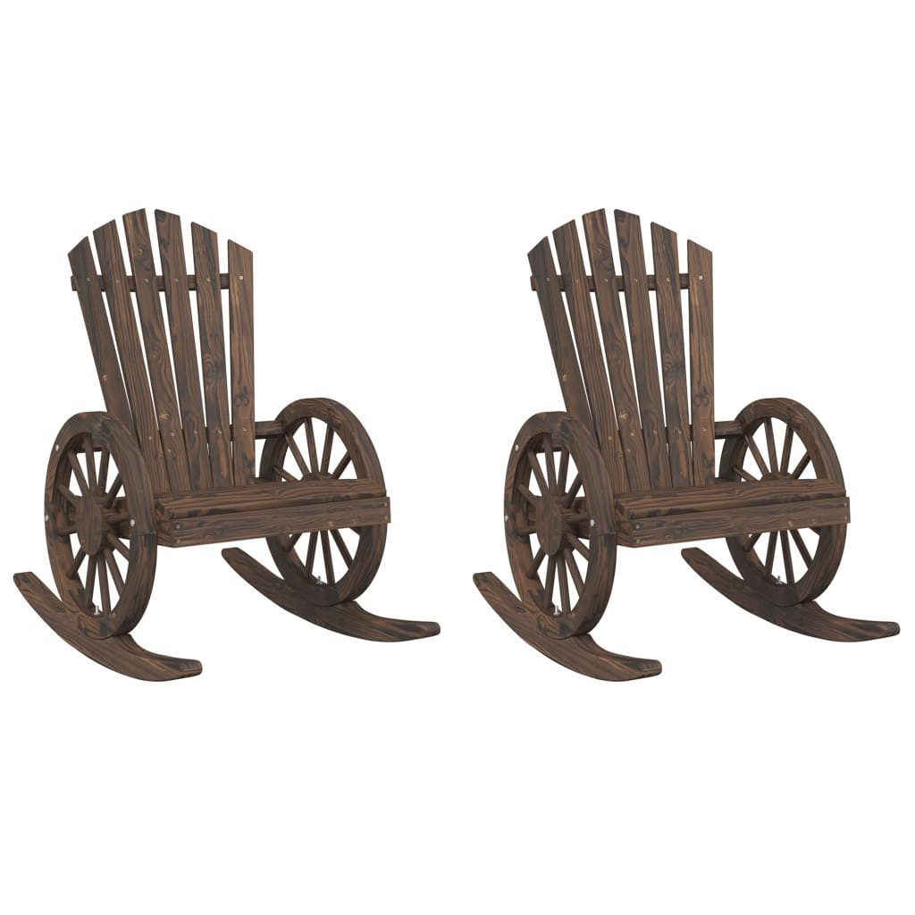 vidaXL Gartenstuhl Adirondack-Schaukelstühle 2 Stk. Massivholz günstig online kaufen