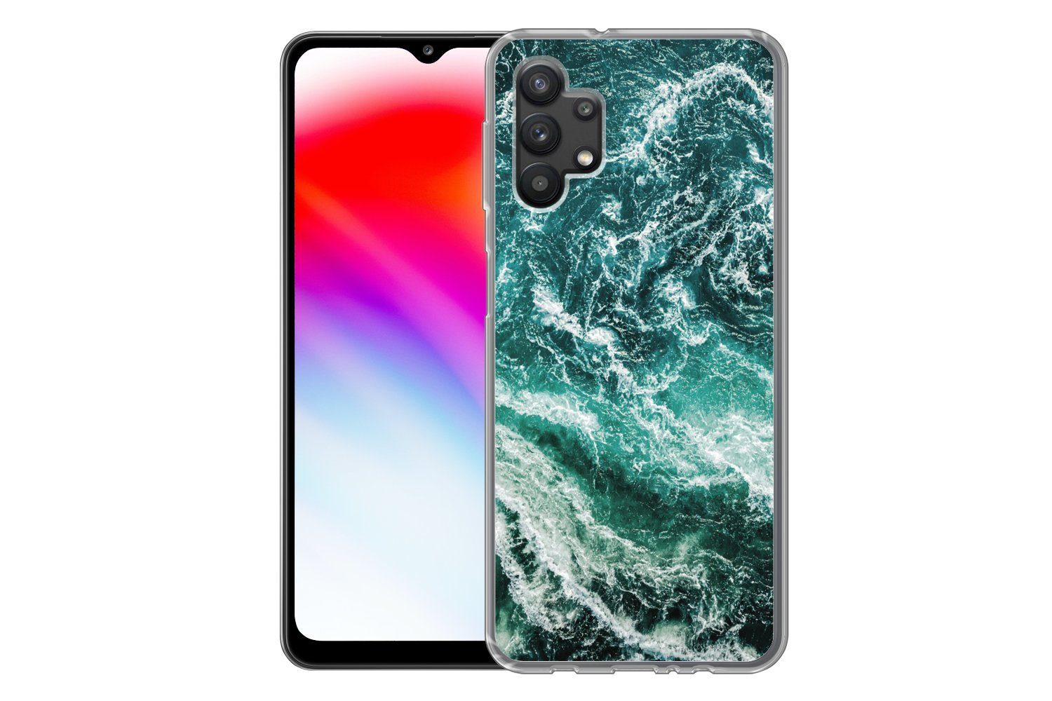 MuchoWow Handyhülle für Samsung Galaxy A32 5G Marmor - Gemustert - Natursteine, Smartphone-Bumper, Print, Handy Schutzhülle Dünn