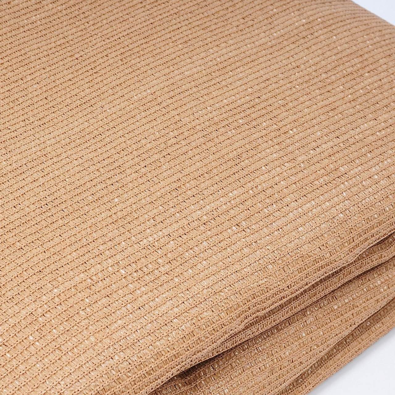 Woltu Sonnensegel, Atmungsaktiv Sonnenschutz HDPE mit UV Schutz sand